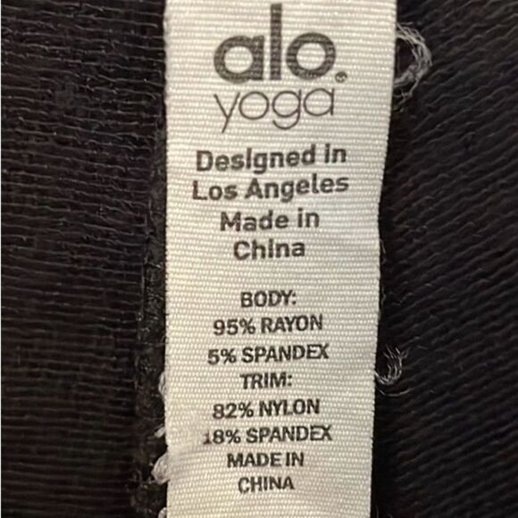 Alo Black Mesh Leggings - Picture 6 of 7